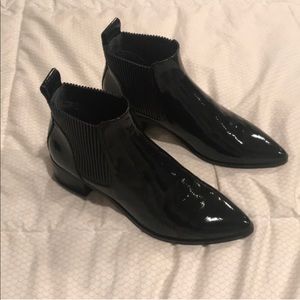Dolce Vita patent leather booties worn once